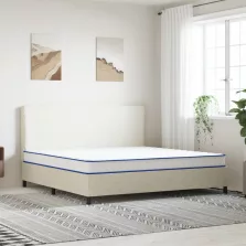 vidaXL Memóriahabos matrac 200 x 180 x 17 cm puha