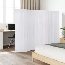 vidaXL fehér bambusz paraván 250 x 165 cm
