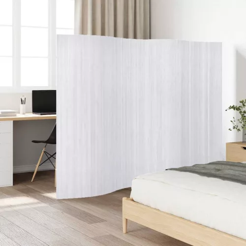vidaXL fehér bambusz paraván 250 x 165 cm