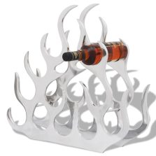   vidaXL ezüstszínű alumínium bortartó állvány 11 palackhoz 