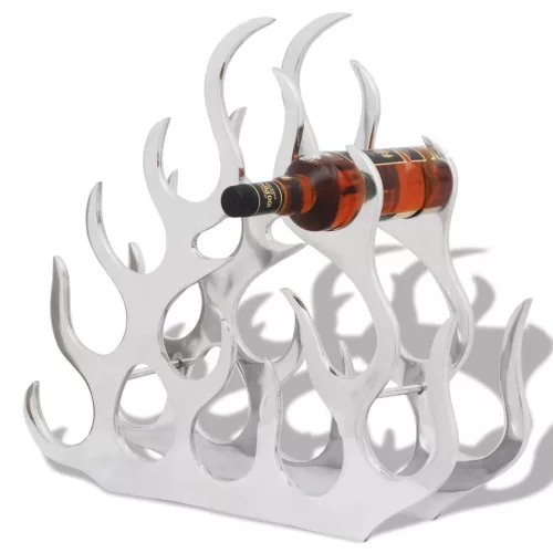 vidaXL ezüstszínű alumínium bortartó állvány 11 palackhoz 