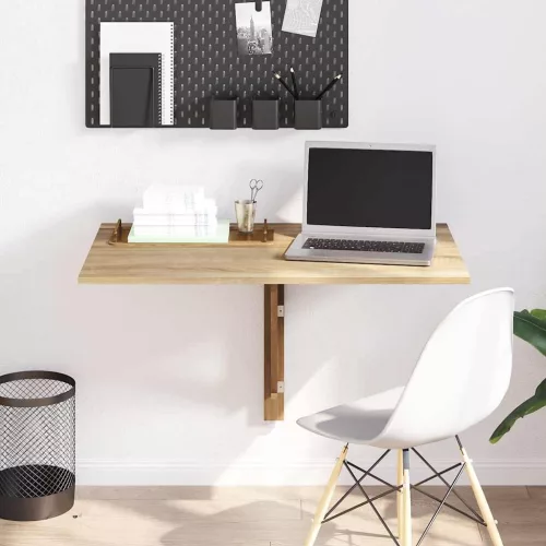 vidaXL összecsukható tölgy fali asztal 100 x 60 cm