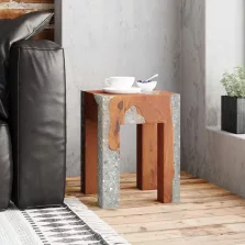 vidaXL tömör tíkfa és gyanta ülőke