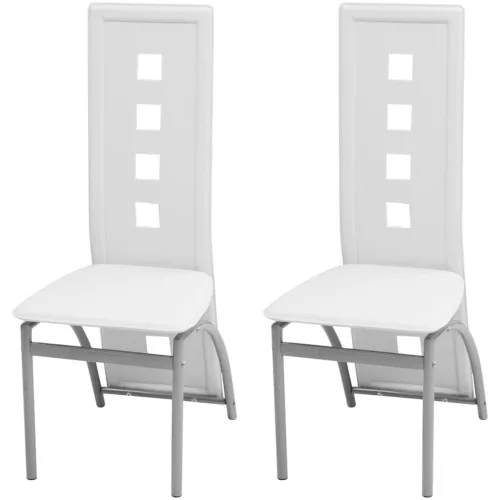 vidaXL 2 db fehér műbőr étkezőszék