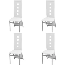 vidaXL 4 db fehér műbőr étkezőszék
