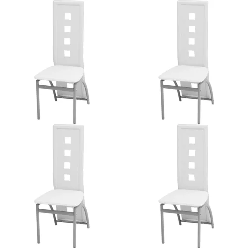 vidaXL 4 db fehér műbőr étkezőszék