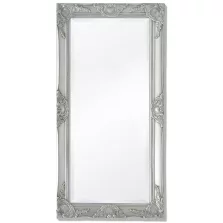   vidaXL ezüstszínű barokk stílusú fali tükör 100 x 50 cm