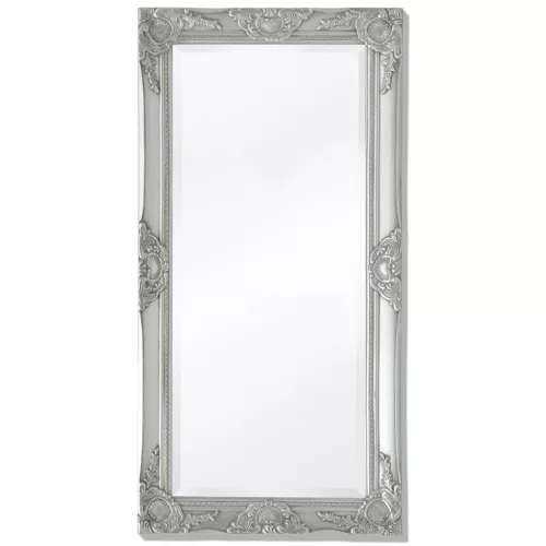 vidaXL ezüstszínű barokk stílusú fali tükör 100 x 50 cm