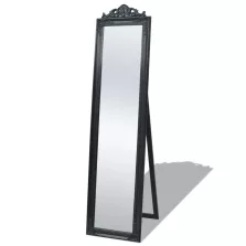   vidaXL fekete barokk stílusú szabadon álló tükör 160 x 40 cm