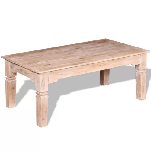 vidaXL tömör akácfa dohányzóasztal 110x60x45 cm