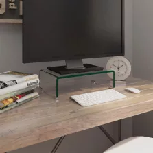 vidaXL átlátszó üveg TV/monitor állvány 40x25x11 cm