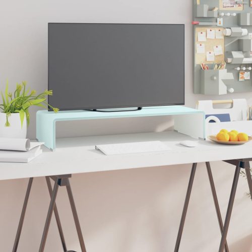 vidaXL zöld üveg TV állvány/monitor magasító 70 x 30 x 13 cm