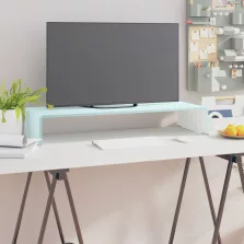   vidaXL zöld üveg TV állvány/monitor magasító 80 x 30 x 13 cm