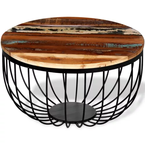 vidaXL tömör újrahasznosított fa dohányzóasztal