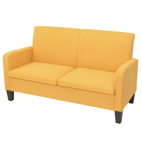 vidaXL 2 személyes sárga kanapé 135 x 65 x 76 cm