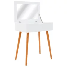 vidaXL MDF öltözőasztal tükörrel 60 x 40 x 75 cm