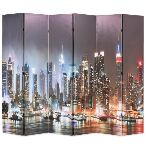 vidaXL éjszakai New York mintás paraván 228 x 170 cm