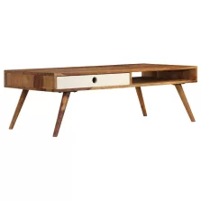   vidaXL tömör akácfából dohányzóasztal 110 x 50 x 35 cm