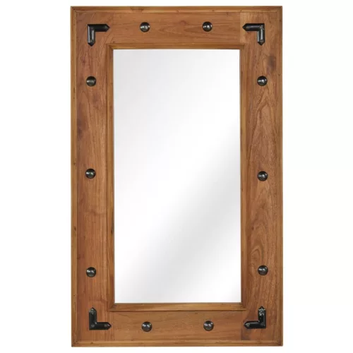 vidaXL tömör akácfa keretű tükör 50 x 80 cm