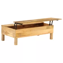 vidaXL tömör mangófa dohányzóasztal 110 x 55 x 35 cm