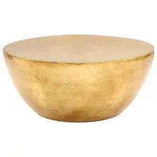   vidaXL rézsárga kalapált alumínium dohányzóasztal 70 x 30 cm