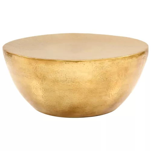 vidaXL rézsárga kalapált alumínium dohányzóasztal 70 x 30 cm