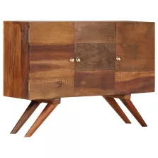   vidaXL barna tömör újrahasznosított fa tálalószekrény 110 x 30 x 75 cm