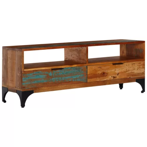 vidaXL tömör újrahasznosított fa TV-szekrény 118 x 35 x 45 cm