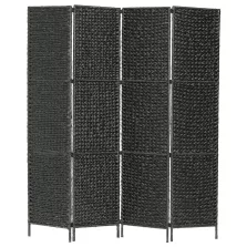 vidaXL fekete 4-paneles vízijácint paraván 154 x 160 cm