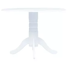 vidaXL fehér tömör gumifa étkezőasztal 106 cm