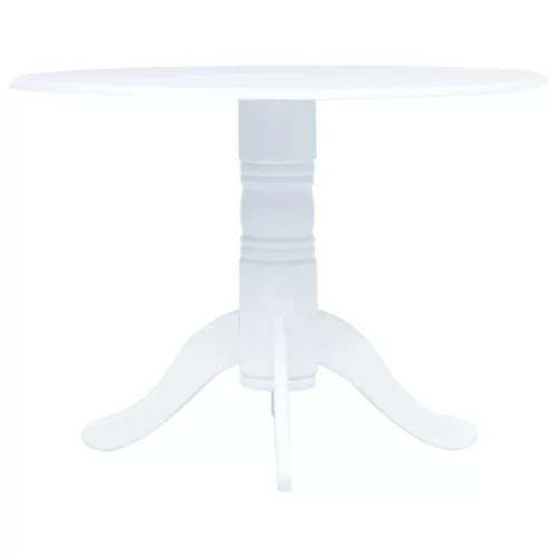 vidaXL fehér tömör gumifa étkezőasztal 106 cm