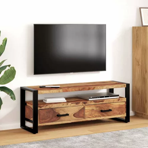 vidaXL tömör akácfából TV-szekrény 120 x 35 x 45 cm