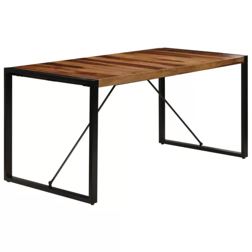 vidaXL tömör akácfából étkezőasztal 160 x 80 x 75 cm