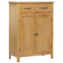 vidaXL tömör tölgyfa cipősszekrény 76 x 37 x 105 cm