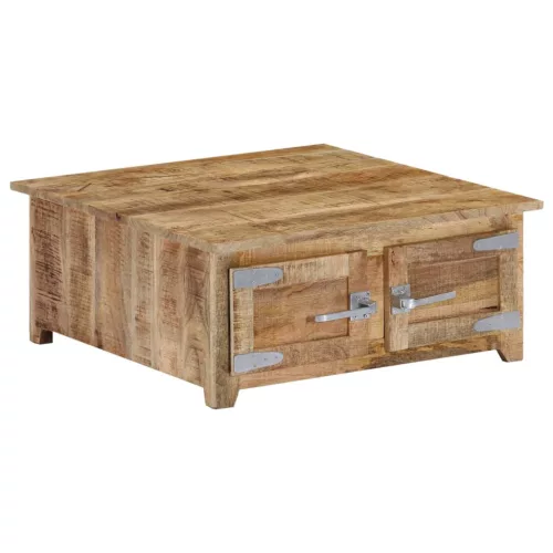 vidaXL tömör mangófa dohányzóasztal 70 x 70 x 30 cm