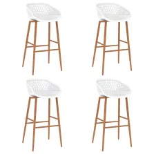 vidaXL 4 db fehér bárszék