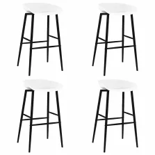 vidaXL 4 db fehér bárszék