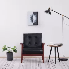 vidaXL fekete műbőr fotel