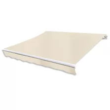   vidaXL feltekerhető motoros napellenző, krémszínű, 400 cm