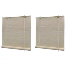vidaXL 2 db természetes bambuszroló 120 x 160 cm