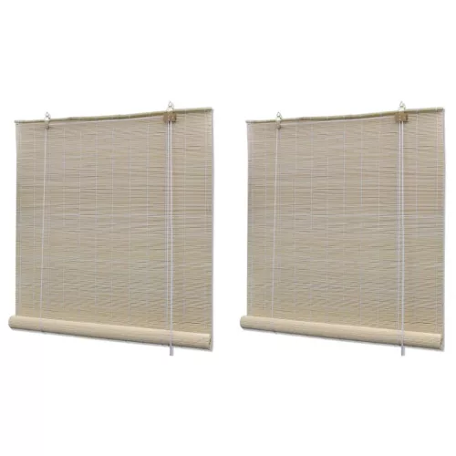 vidaXL 2 db természetes bambuszroló 120 x 160 cm