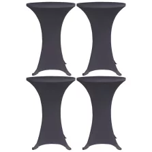 vidaXL 4 db antracitszürke sztreccs asztalterítő 60 cm