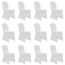 vidaXL 12 db fehér sztreccs székszoknya