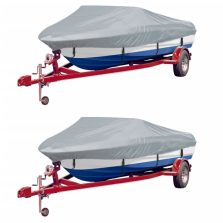 vidaXL 2 db szürke hajótakaró ponyva 427-488 x 173 cm