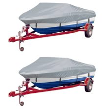 vidaXL 2 db szürke hajótakaró ponyva 488-564 x 239 cm