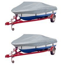 vidaXL 2 db szürke hajótakaró ponyva 610-671 x 254 cm
