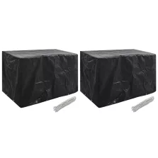   vidaXL 2 db kerti bútor huzat 8 fűzőlyukkal 140 x 70 x 90 cm