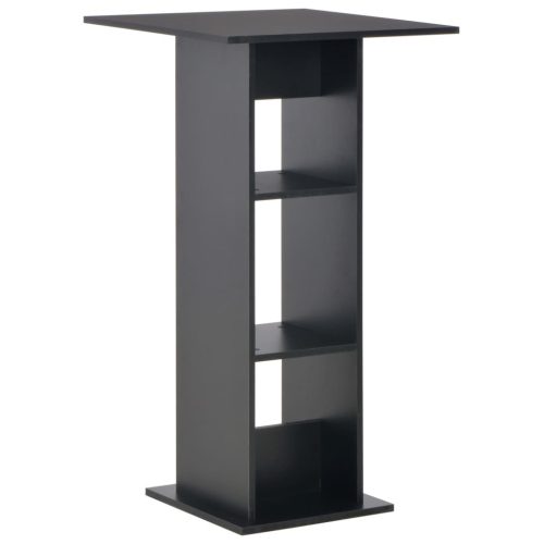 280206 vidaXL Bar Table Black 60x60x110 cm