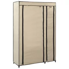   vidaXL krémszínű összecsukható szövet ruhásszekrény 110 x 45 x 175 cm