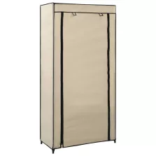   vidaXL krémszínű szövet cipőszekrény borítóval 58 x 28 x 106 cm